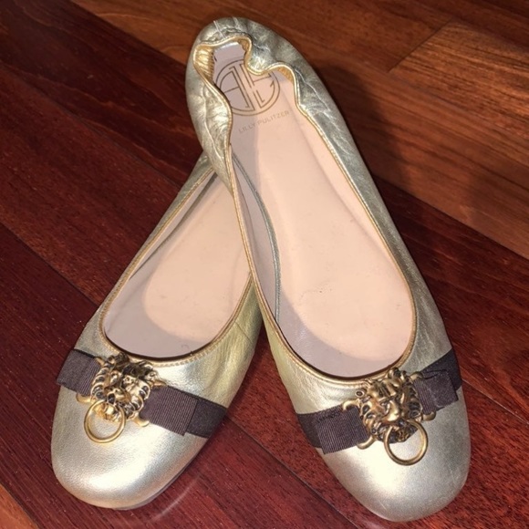 Lilly Pulitzer || Knock Knock Lions Head Flats || Size 8.5 - Picture 2 of 8